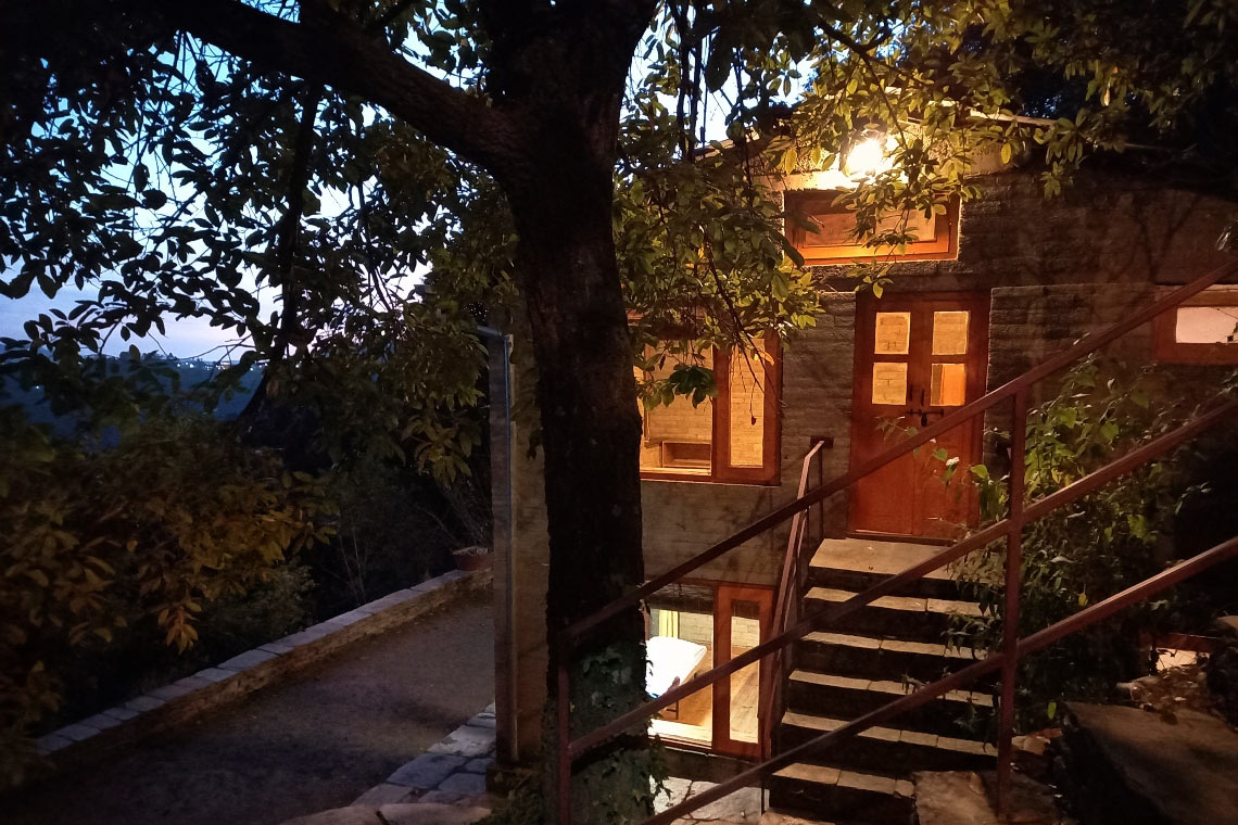 oak chalet mukteshwar homestayview from kitchen